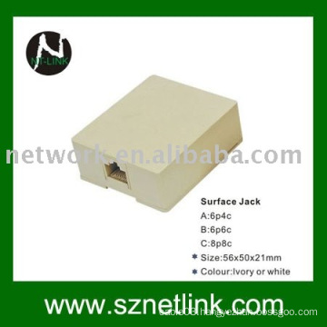 Ivory single port telephone wall jack